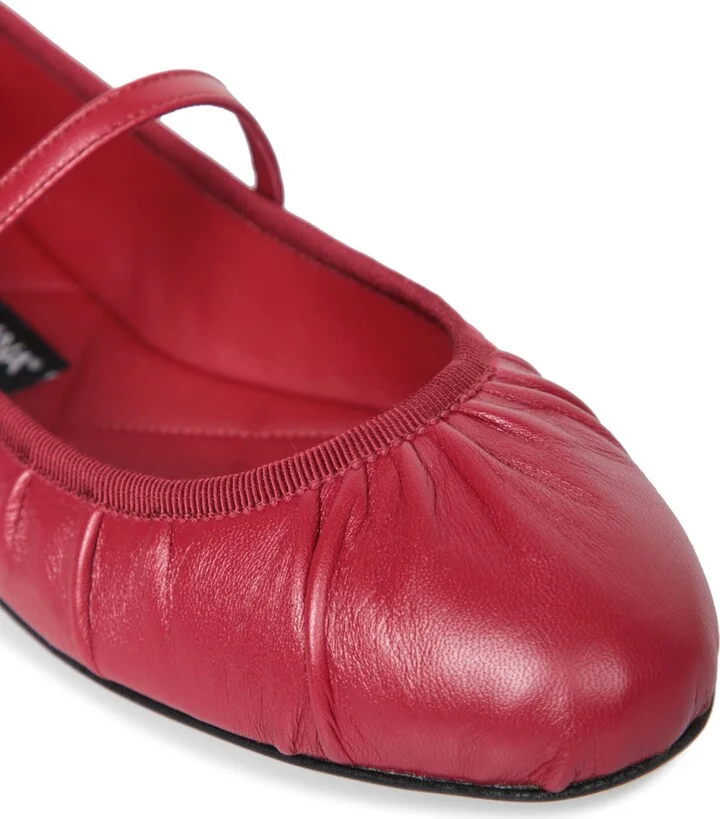 Red Logo Ribbon Ballerina Flat - Image 4