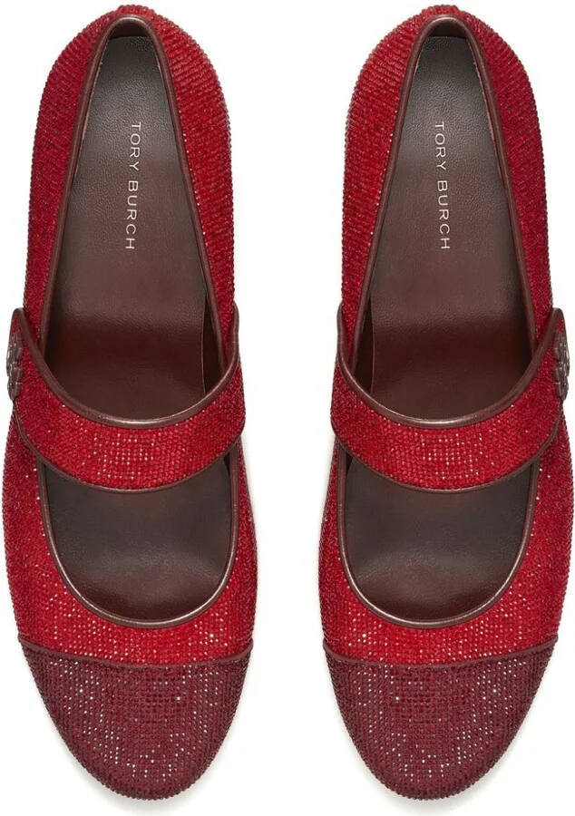 Red Mary Jane Ballet Flats - Image 3