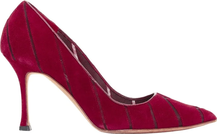 Red Mesh Pumps
