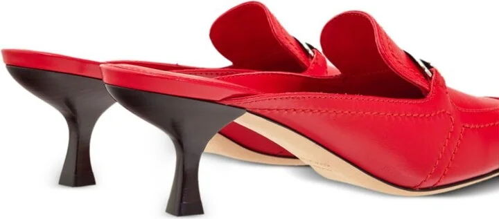 Red New Vara Leather Mules - Image 3