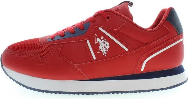 Red Polyester Men's Sneaker - Image 2
