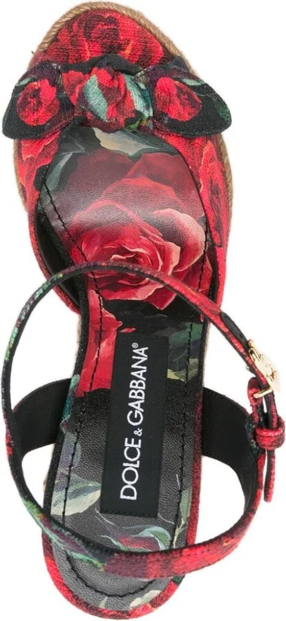 Red Rose-Print Sandals - Image 4