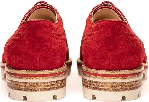 Red Suede Leather Oxfords And Men's Derby - Image 3