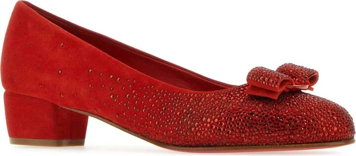 Red Suede Vara Pumps - Image 2