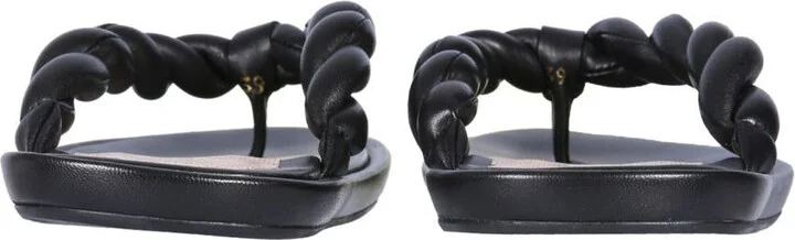 Red Valentino Leather Slide Sandals - Image 3