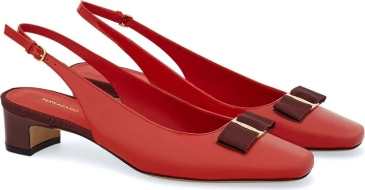 Red Vara Bow Pumps - Image 2