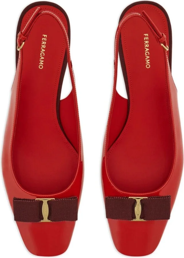 Red Vara Bow Pumps - Image 4