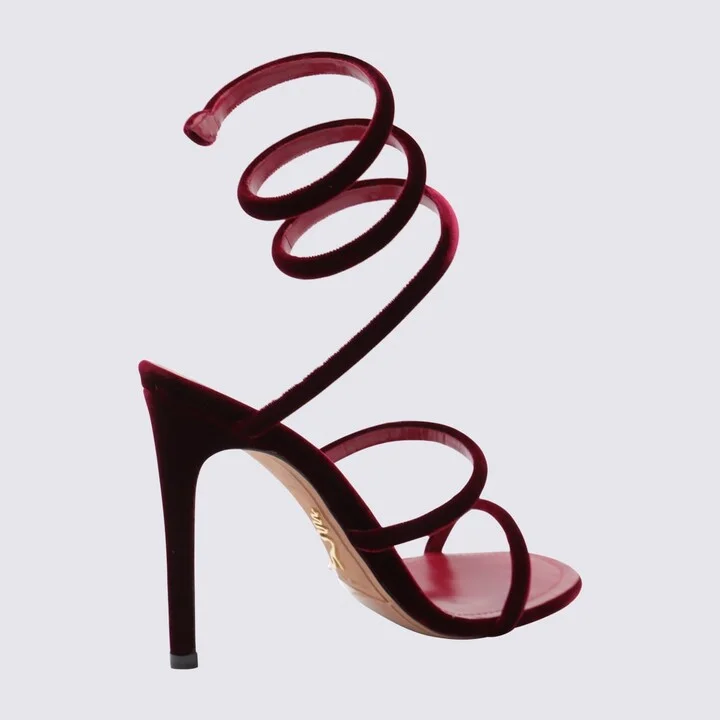 Red Velvet Sandals - Image 3