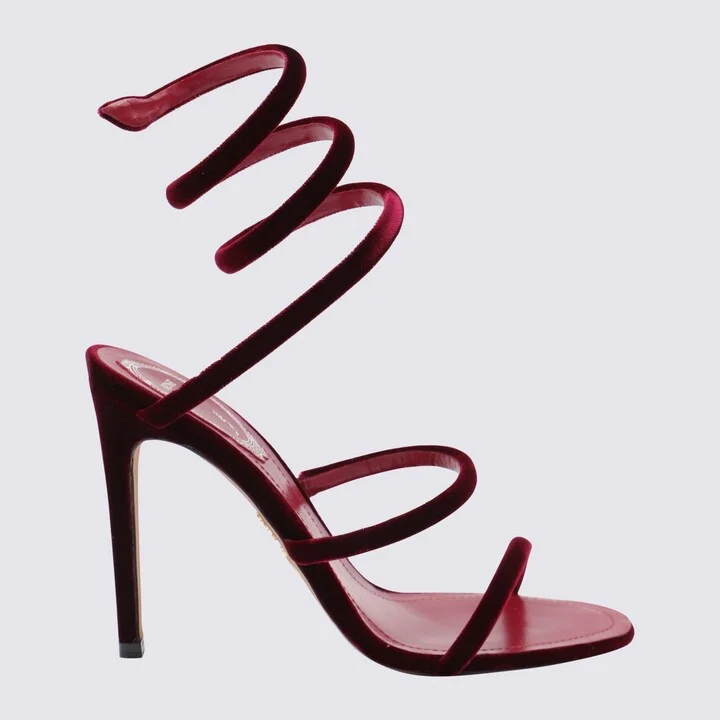 Red Velvet Sandals