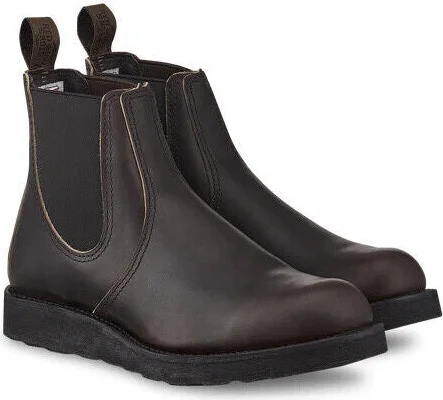 Red Wing Classic 3191 Boots Men's US 8 Dark Brown Leather Pull On Ankle Chelsea