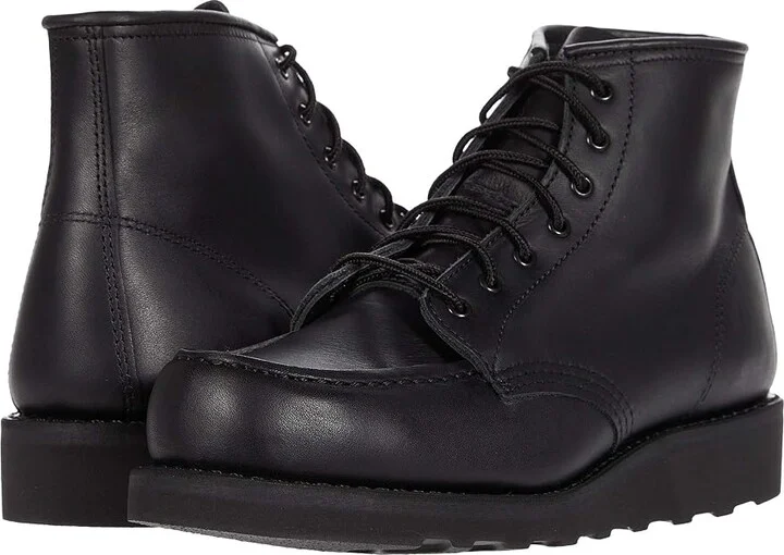 Red Wing Heritage 6 Classic Moc Women's Lace-up Boots Black Boundary 1 : 5 M (B), Leather