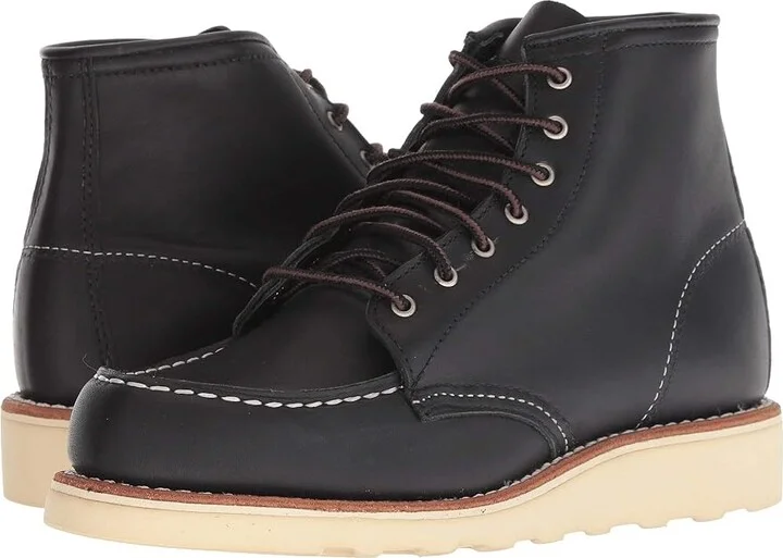 Red Wing Heritage 6 Classic Moc Women's Lace-up Boots Black Boundary : 5 M (B), Leather