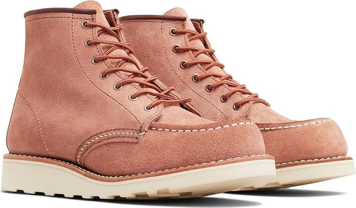 Red Wing Heritage 6 Classic Moc Women's Lace-up Boots Pink : 5 M (B), Leather