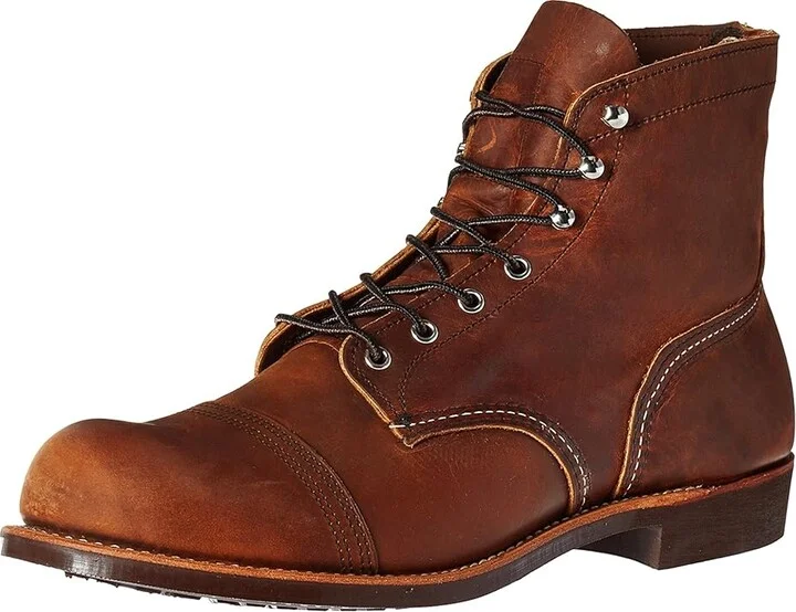 Red Wing Heritage 6 Iron Ranger Lug Men's Lace-up Boots Copper Rough Tough : 7 D (M), Leather - Image 2