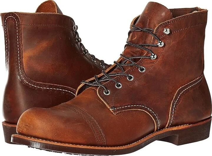 Red Wing Heritage 6 Iron Ranger Lug Men's Lace-up Boots Copper Rough Tough : 7 D (M), Leather