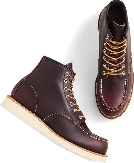 Red Wing Heritage 6 Moc Toe Men's Lace-up Boots Black Cherry Excalibur : 7 D (M), Leather - Image 5