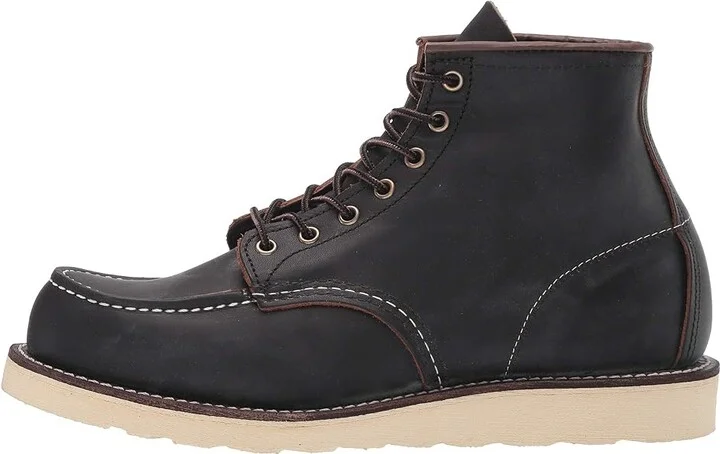 Red Wing Heritage 6 Moc Toe Men's Lace-up Boots Black Prairie : 7 D (M), Leather - Image 7