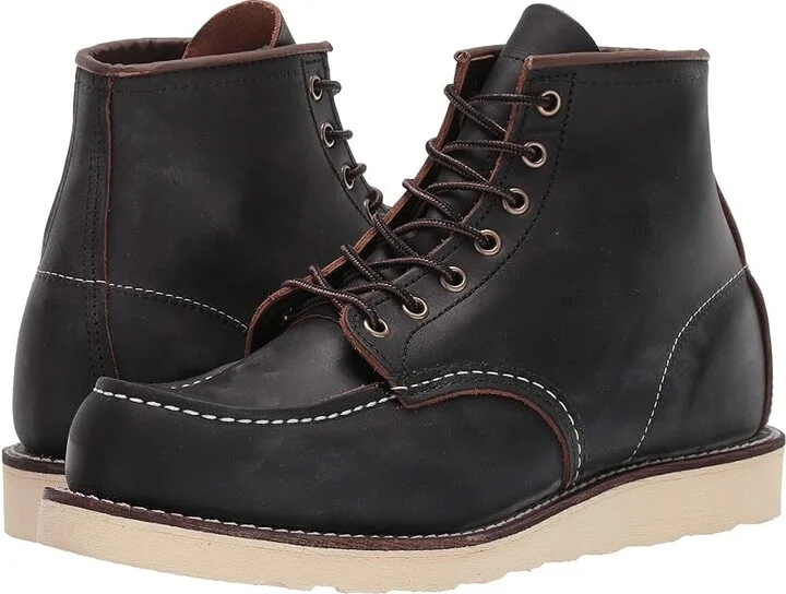 Red Wing Heritage 6 Moc Toe Men's Lace-up Boots Black Prairie : 7 D (M), Leather