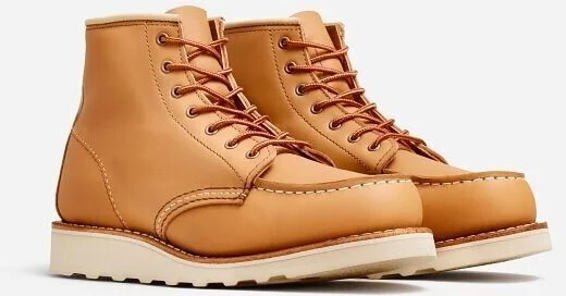 Red Wing Heritage Classic 3383 Women's Tan Leather Moc Toe 6-Inch Ankle Boots