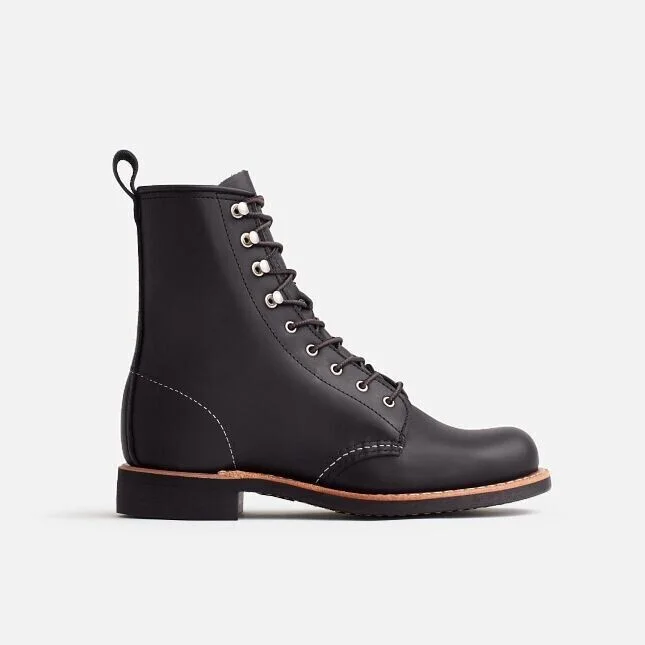 Red Wing Silversmith 3361 Short Boots Women US 7 Black Boundary Leather Lace-Up