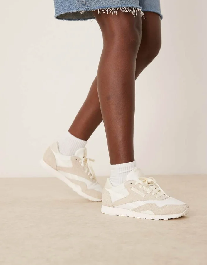 Reebok Classic Nylon sneakers in off white