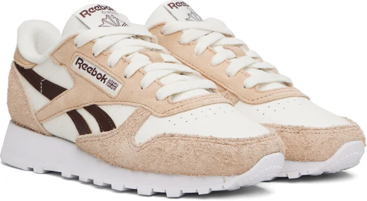 Reebok Classics Beige Classic Leather Sneakers - Image 4