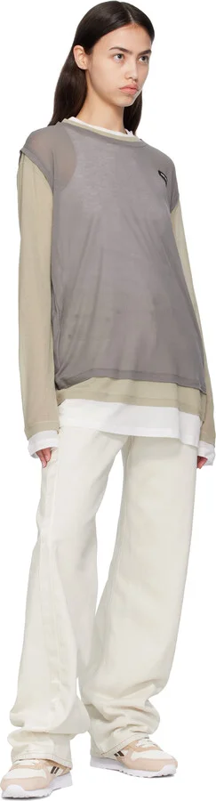 Reebok Classics Beige Classic Leather Sneakers - Image 5