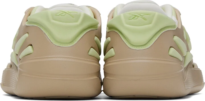 Reebok Classics Beige & Green Future Club C Sneakers - Image 2