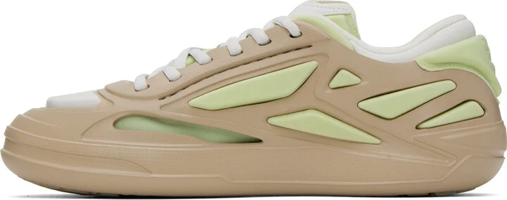 Reebok Classics Beige & Green Future Club C Sneakers - Image 3
