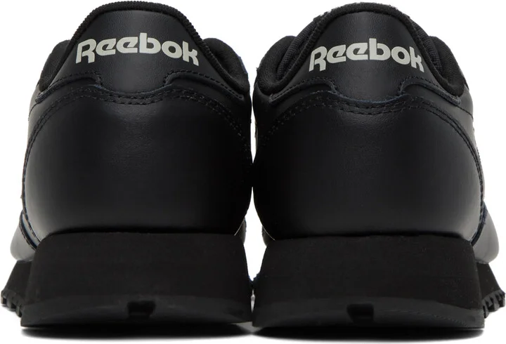 Reebok Classics Black Classic Leather Sneakers - Image 2