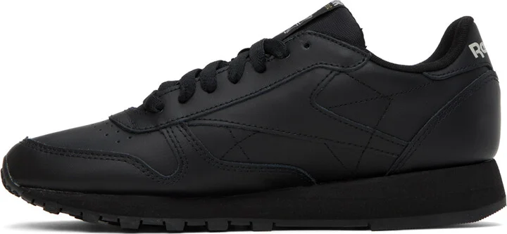 Reebok Classics Black Classic Leather Sneakers - Image 3