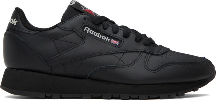 Reebok Classics Black Classic Leather Sneakers