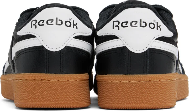 Reebok Classics Black & White Club C Revenge Vintage Sneakers - Image 2