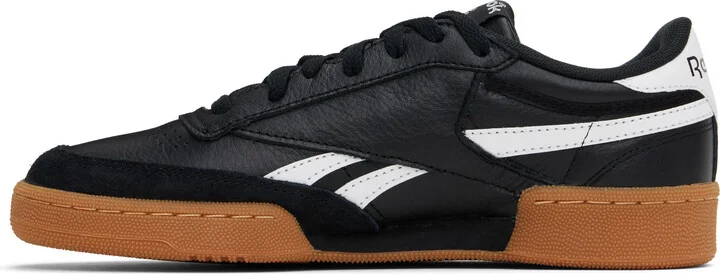 Reebok Classics Black & White Club C Revenge Vintage Sneakers - Image 3