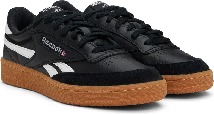 Reebok Classics Black & White Club C Revenge Vintage Sneakers - Image 4