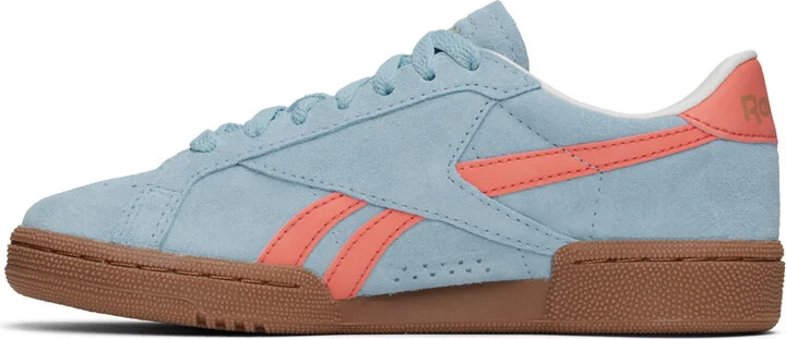 Reebok Classics Blue & Pink Club C Grounds UK Sneakers - Image 3
