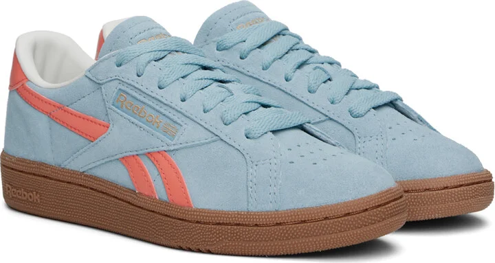 Reebok Classics Blue & Pink Club C Grounds UK Sneakers - Image 4
