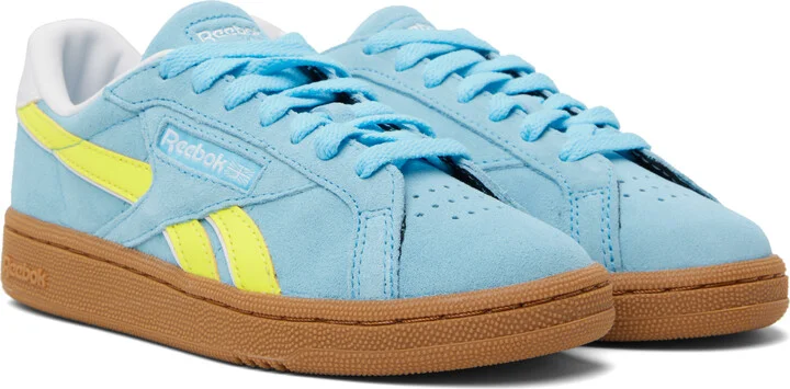 Reebok Classics Blue & Yellow Club C Grounds UK Sneakers - Image 4