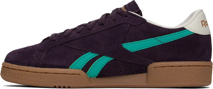 Reebok Classics Burgundy & Blue Club C Grounds UK Sneakers - Image 3