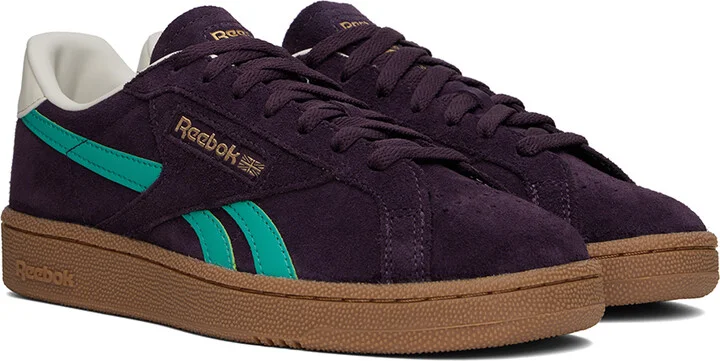 Reebok Classics Burgundy & Blue Club C Grounds UK Sneakers - Image 4
