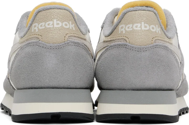 Reebok Classics Gray & Off-White Classic Leather Sneakers - Image 2