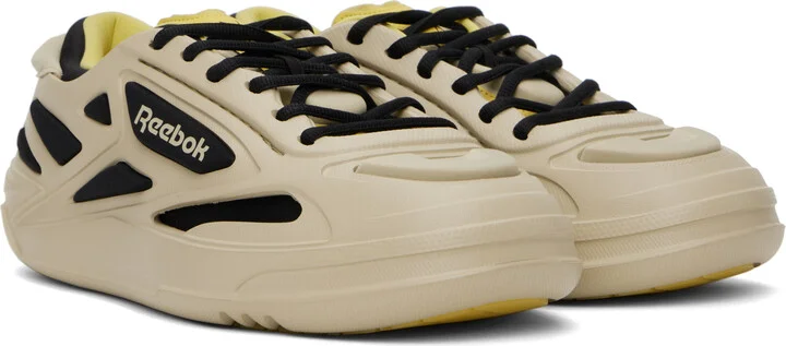 Reebok Classics Khaki & Black Club C FWD LTD Sneakers - Image 4