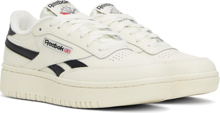 Reebok Classics Off-White & Black Club C Double Revenge Sneakers - Image 4