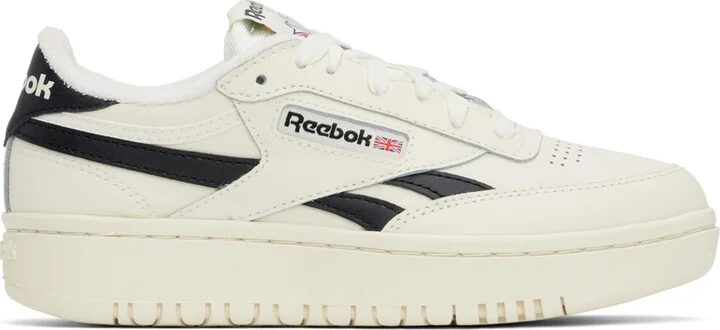 Reebok Classics Off-White & Black Club C Double Revenge Sneakers