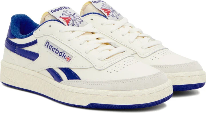 Reebok Classics Off-White & Blue Club C Revenge Sneakers - Image 4