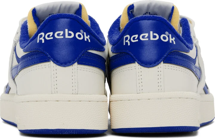 Reebok Classics Off-White & Blue Club C Revenge Vintage Sneakers - Image 2