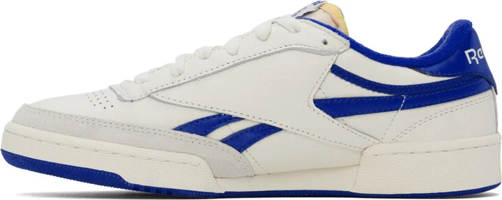 Reebok Classics Off-White & Blue Club C Revenge Vintage Sneakers - Image 3