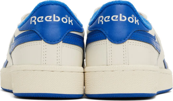 Reebok Classics Off-White & Blue Club C Revenge Vintage Sneakers - Image 2