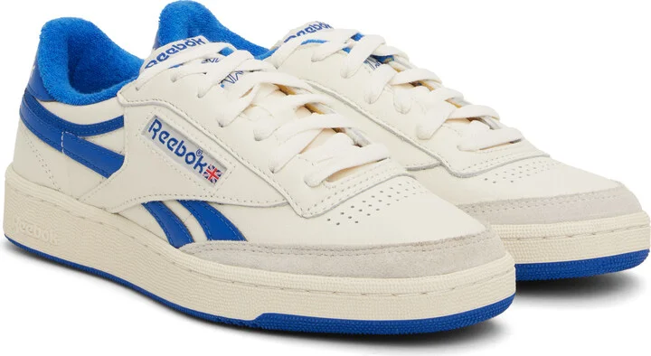 Reebok Classics Off-White & Blue Club C Revenge Vintage Sneakers - Image 4
