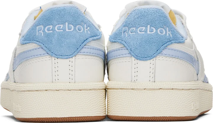 Reebok Classics Off-White & Blue Club C Revenge Vintage Sneakers - Image 2